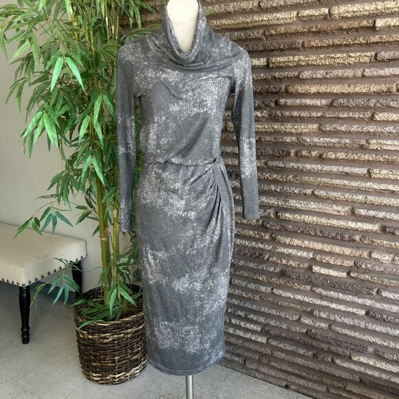 Hard Tail Forever Gray Mottled Print Outfit - Cowl Neck Top and Skirt - Picture 7 of 9